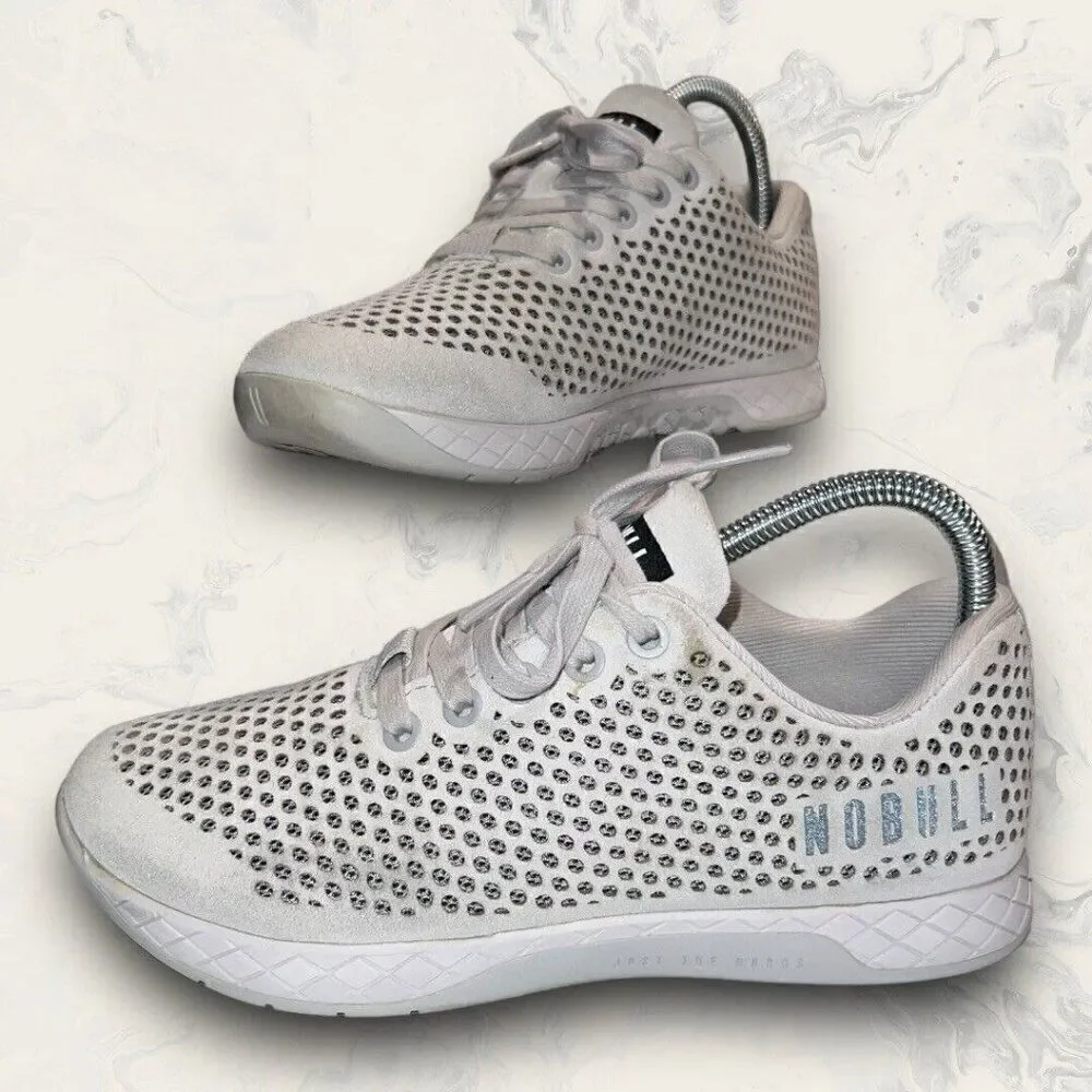 NOBULL Perforated Suede Steel Gray Trainers Crossfit Shoes Womens Size 7.5